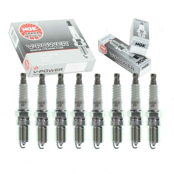 8 pc NGK V-Power Spark Plugs compatible with Ford E-350 Econoline 5.4L V8 1997-2002