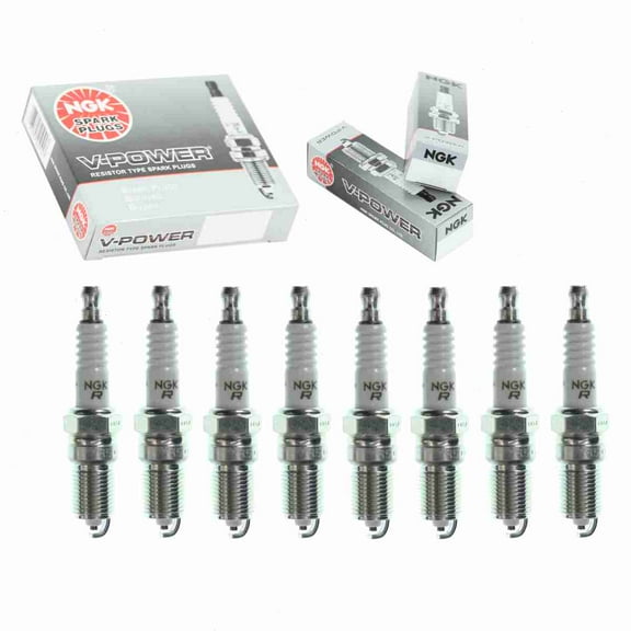 8 pc NGK V-Power Spark Plugs compatible with GMC Yukon 4.8L 5.3L 5.7L 6.0L 6.2L V8 1998-2014