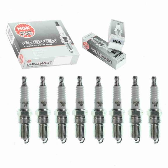 8 pc NGK V-Power Spark Plugs compatible with Hummer H2 6.0L 6.2L V8 2003-2009