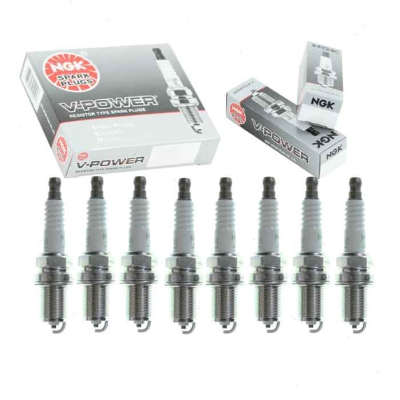 8 pc NGK V-Power Spark Plugs compatible with Rolls-Royce Corniche 6.8L V8 2001