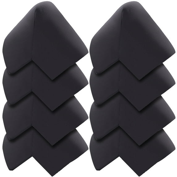 8 pc Self Adhesive Rubber Furniture Corner Guards Table Corner Protector Black 56~59x56~59x23mm