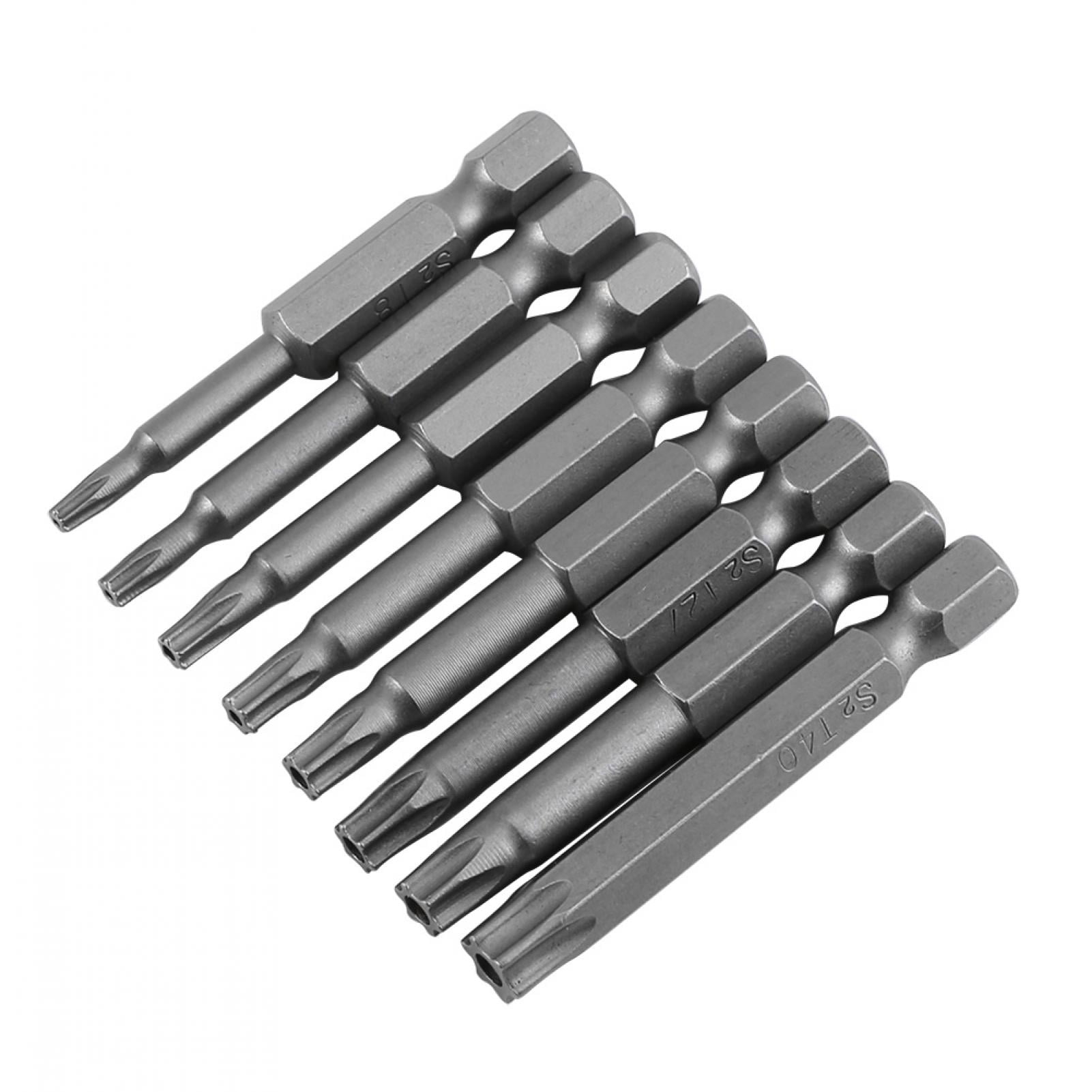 8 Pcs 1 4 Hex Shank T8 T40 50mm Long Steel Magnetic Security Star 8-pcs-1-4-hex-shank-t8-t40-50mm-long-steel-magnetic-security-star