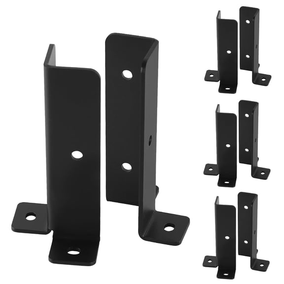 8 pcs Adjustable Deck Post Anchor Base Brackets,Heavy Duty Half Column Deck Railing Repair Bracket Fit 1.5x1.5,2x2,2x4,4x4 Post,Wood Fence pergola Post Base Brackets for Pergola Deck Railing Mailbox