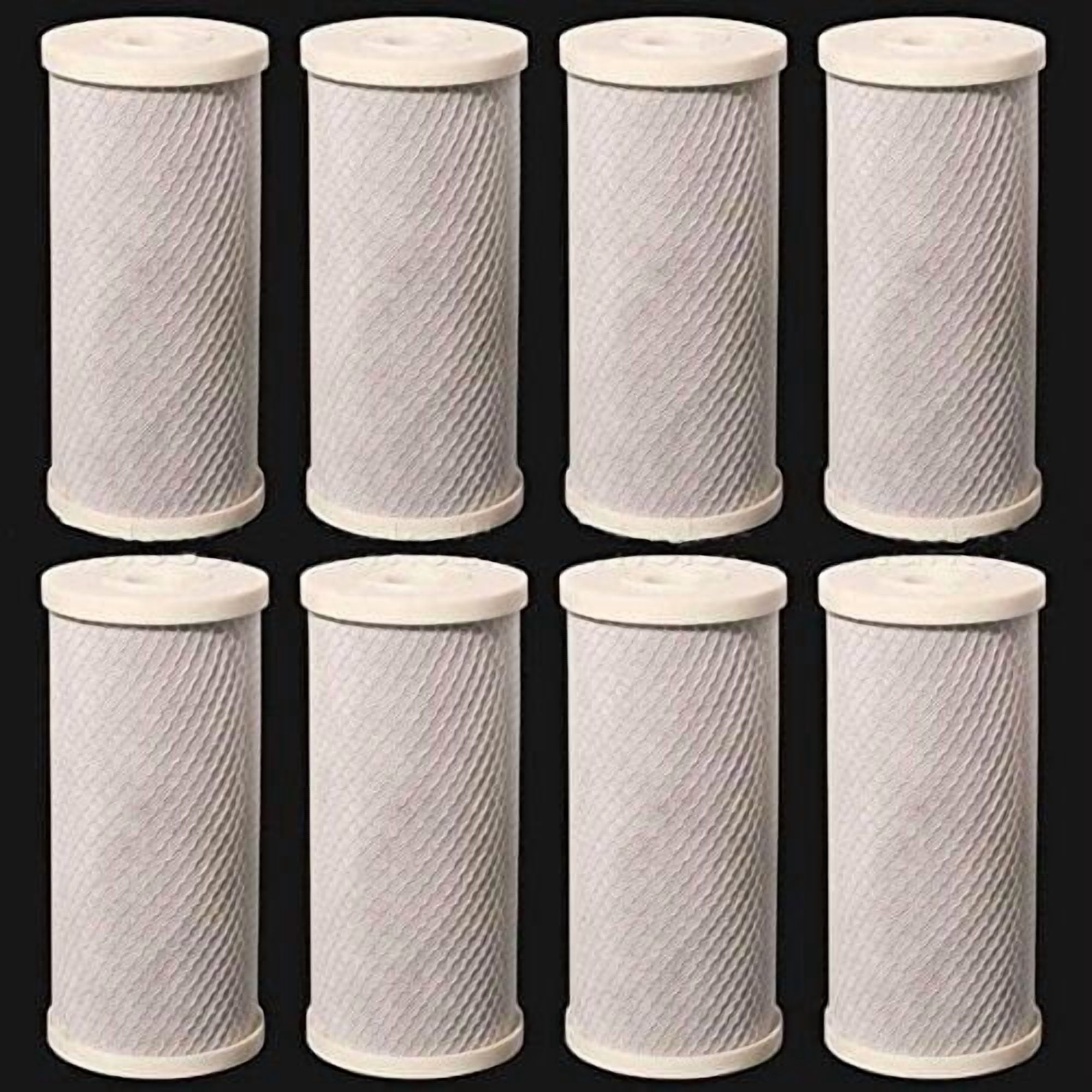 8 pcs Big Blue CTO Carbon Block Water Filters 4.5" x 10" Whole House Cartridges
