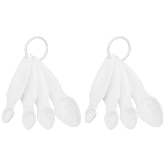 8 pcs Braille Measuring Spoons Blind Person Measuring Spoon for Blind and Visually Impaired