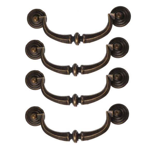 8 Pieces Bronze Vintage Style Decorative Door Handles Pulls for Wood Box, Drawer, Cabinet, and Closet Hardware