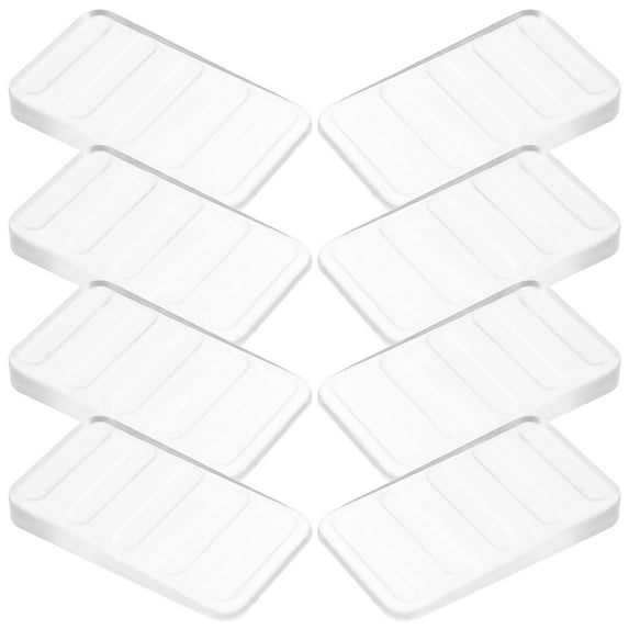 RENACLIPY Clear Durable Plastic Wedge Shims 8Pcs Furniture Levelers for Uneven Surfaces