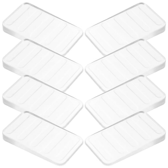 RENACLIPY Clear Durable Plastic Wedge Shims 8Pcs Furniture Levelers for Uneven Surfaces