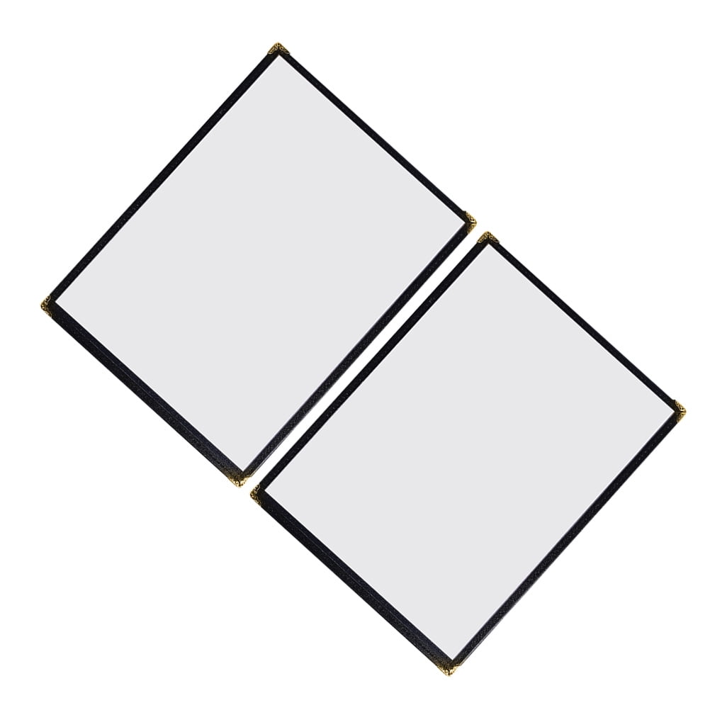 FUEENIRVA Clear Menu Cover Transparent PVC for Restaurant Wine and Cocktail Lists 8Pcs