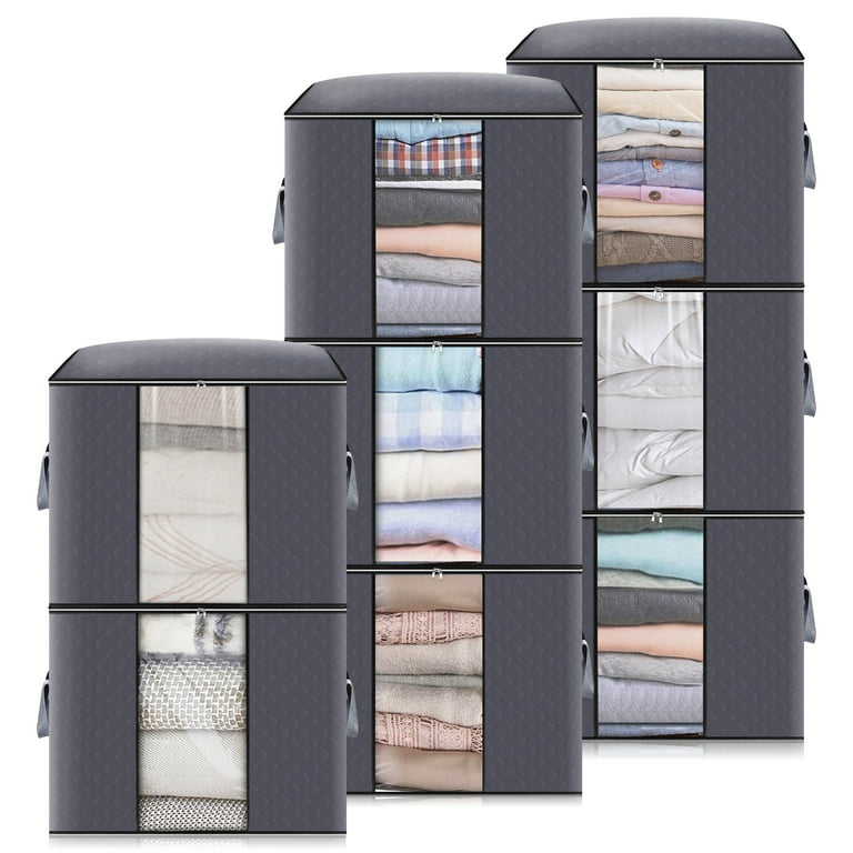 Clothes Storage Blanket Storage 90L, 6/8Pcs Storage Bags for