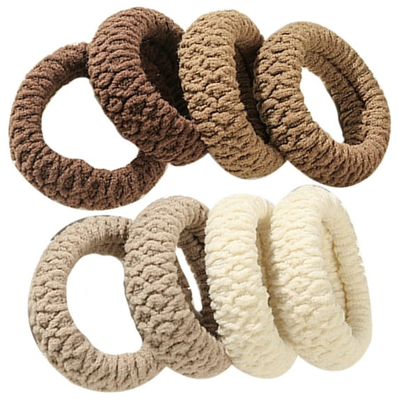 8 pcs Elastic Hair Ties Ponytail Holders Women Hair Ropes Thick Hair Ties for Girl