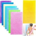 thumbnail image 1 of 8 pcs Exfoliating Towel Beauty Skin Bath Wash Cloth/Towel Microabrasion Towel Nylon Japanese Bath Towel Magic Shower Washcloth for Body 35 inches Washcloth Loofah Exfoliating Body Scrub Back Scrubber, 1 of 7