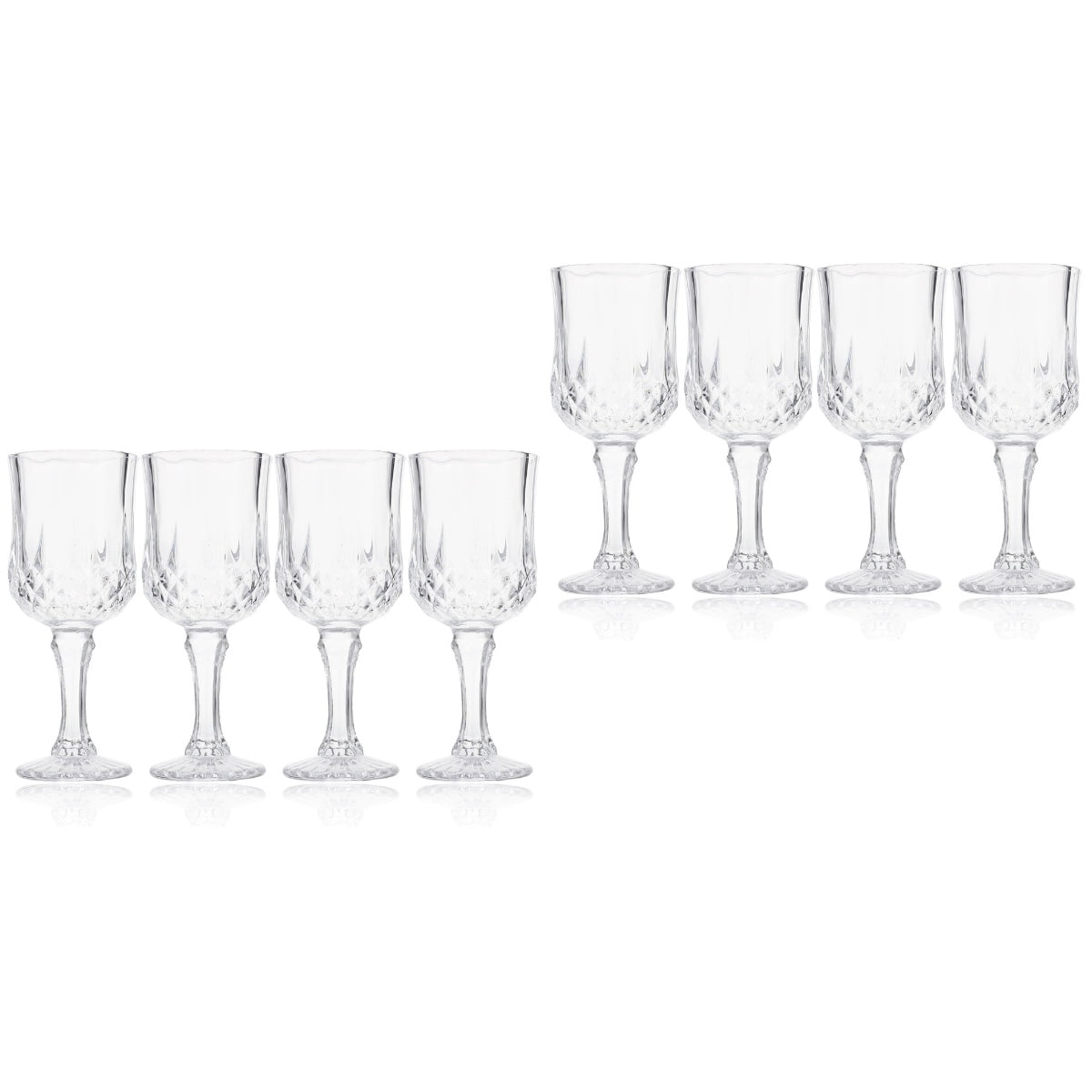 8 pcs Glass Wine Glasses Frosted Goblets Party Goblet Red Wine Glasses