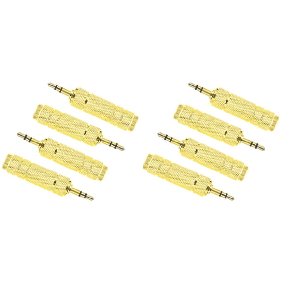 8 pcs  Headphone Jack Adapters Converter Audio Interface Headphone Converter 3.5mm Male to 6.35mm Female