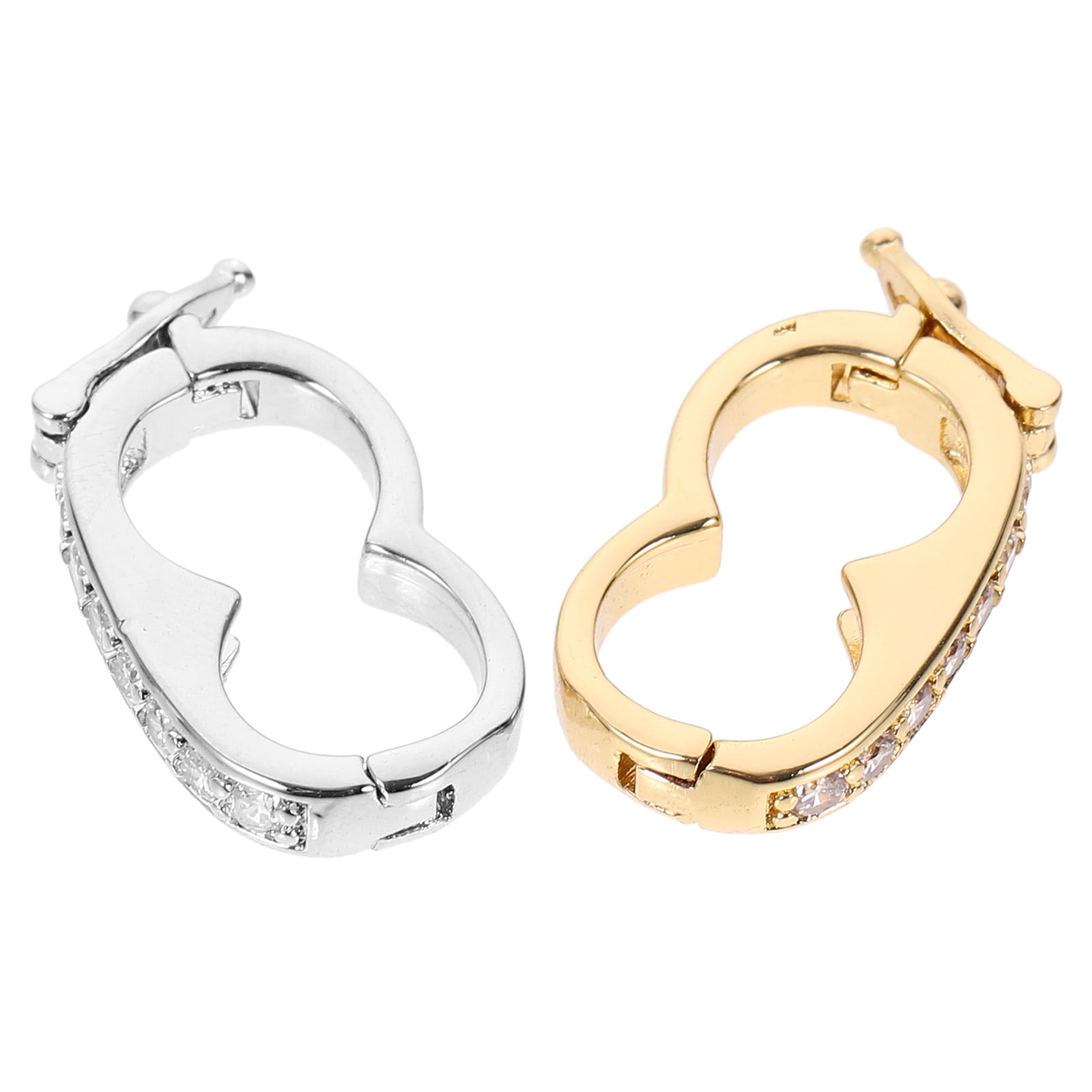 8 pcs Jewelry Connecting Buckles Copper Clasps Necklace Bracelet