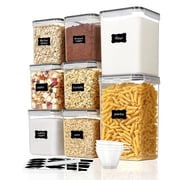 Sindcom 8 pcs Large Airtight Food Storage Containers, Sindcom Flour Canisters, for Kitchen Organization