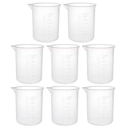 8 pcs Measuring Cup Labs PP Graduated Beakers 150ml
