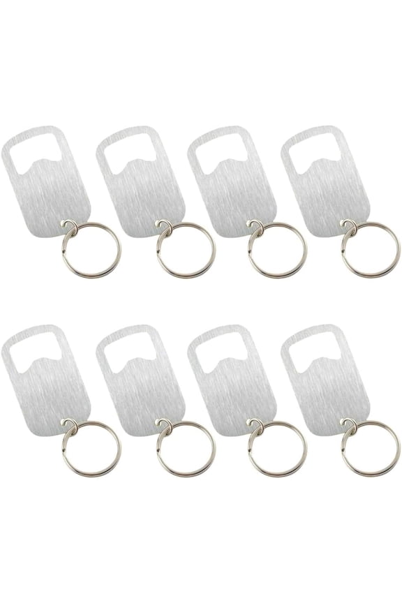 8 pcs Mini Bottle Opener Keychain Customizable Key Clip with Flat Metal Bottle Opener Function Beer Lovers Key Chain Home Bar Kitchen Restaurant Party Use 2.951.22in Grey