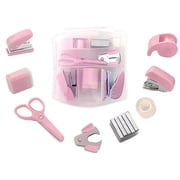 8 pcs Mini Office Supply Kits Includes Mini Stapler, Scissors, Staple Remover, Puncher, Pencil Sharpener, Tape Dispenser