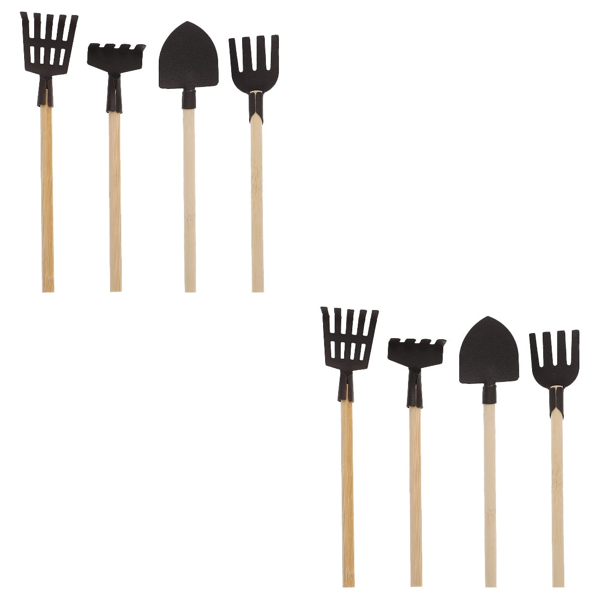 8 pcs Mini Rakes Shovel Pitch Fork Toys Mini House Gardening Tools Kids Toys