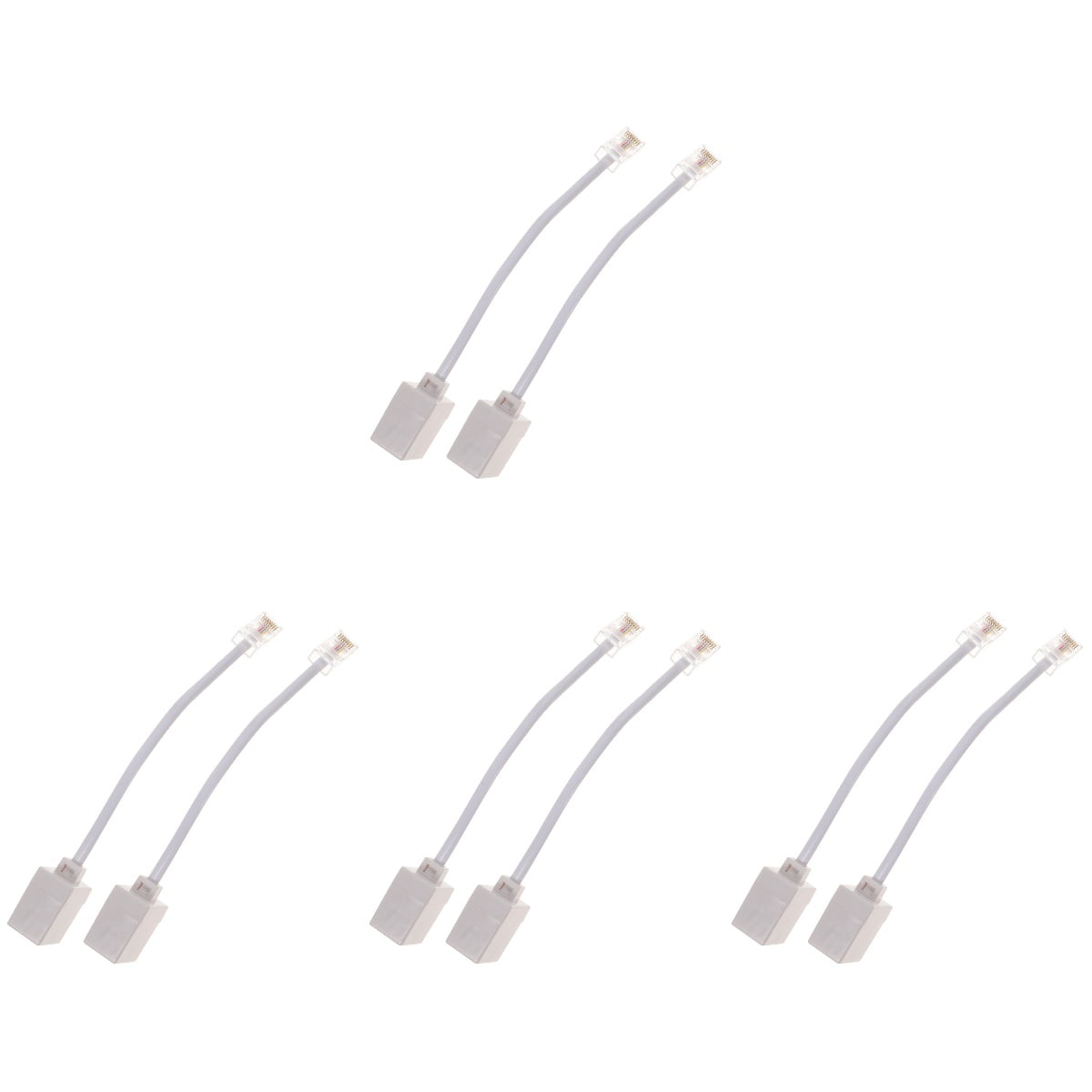8 pcs Phone Jack To Adapter Rj11 To Adapter Converter Cable