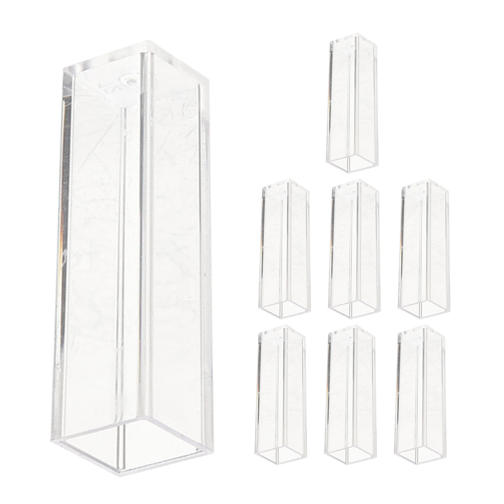 8 pcs Plastic Cuvettes Professional Cuvettes Transparent Cuvettes Mini Cuvettes for Experiment
