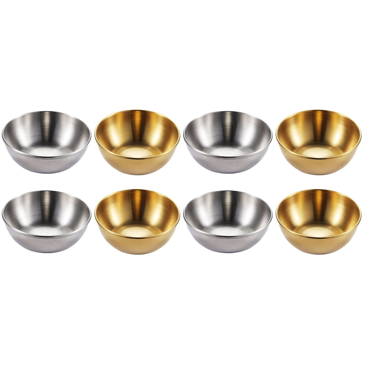 8 pcs Round Seasoning Dishes Small Saucers Bowl Mini Appetizer Plates