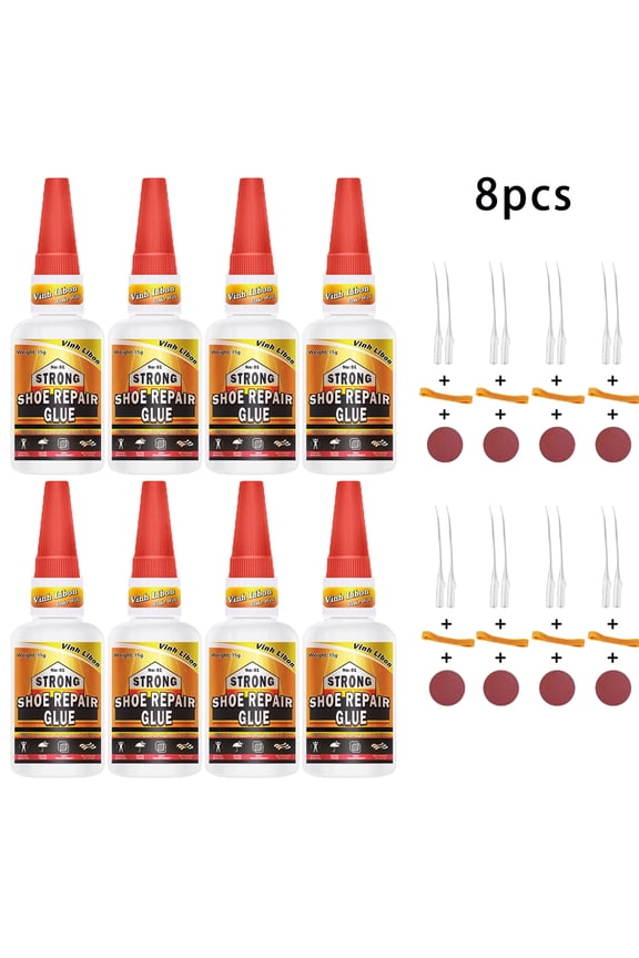 8 pcs Shoe Glue Special Shoe Glue Repairer Shoe Glue Athletic Shoe Waterproof Strong Shoe Repair Glue Home Outdoor Repair Tool Fast-Setting