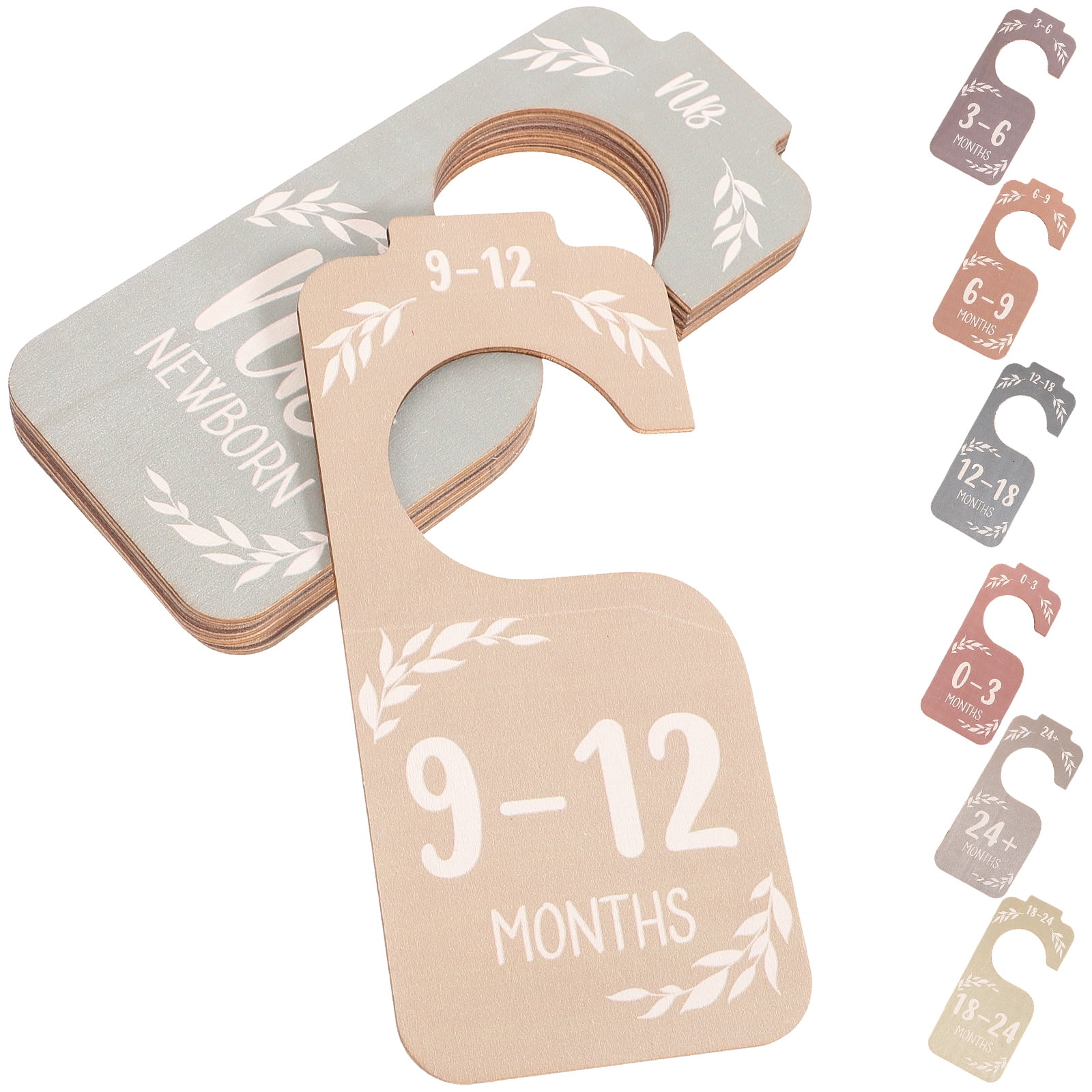 8 pcs Wood Baby Closet Dividers Baby Garment Size Dividers Baby Clothing Hanger Dividers