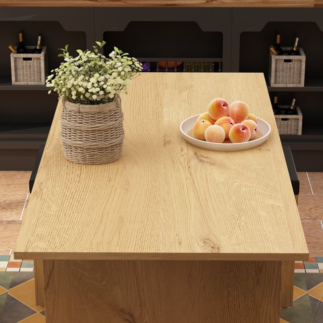 8piece Baxter Dining Set with Storage Chair Ottomans BlackOak