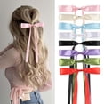 thumbnail image 1 of 8-piece Fashionable Bow Hair Clip Set with Tassels, Women's Fashionable Hair Accessory, Perfect for Christmas, Valentine's Day, and Thanksgiving Gifts, A Gift for Her, 1 of 8