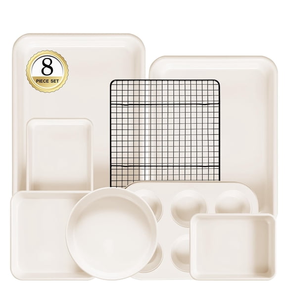 8-piece Non-stick Carbon Steel Bakeware Set for kitchen baking and entertaining