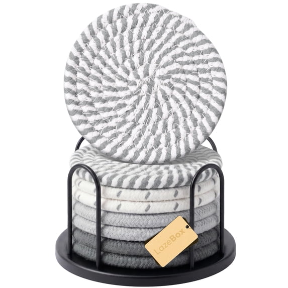 8-piece coaster set, suitable for beverages, 4-inch large coasters protect tabletops from hot and cold drinks, multi-functional coasters, excellent home decorations, non-slip and easy to clean.