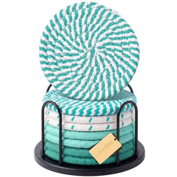 8-piece coaster set, suitable for beverages, 4-inch large coasters protect tabletops from hot and cold drinks, multi-functional coasters, excellent home decorations, non-slip and easy to clean.