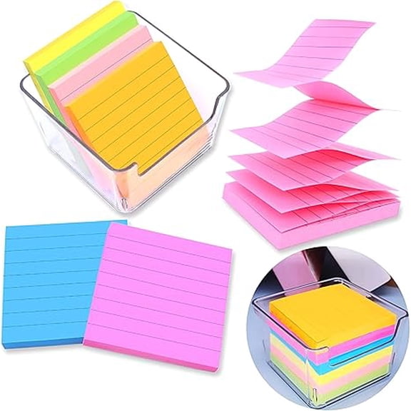 8-piece set of 3x3 inch pull-out 75 * 75MM sticky notes, 50 sheets per color, set of 8 colors, Z-shaped folding lining sticky notes, colorful accordion pop-up sticky notes