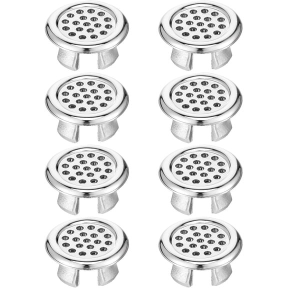 8-piece sink overflow trim ring, chrome-plated sink overflow drain cover bathroom round basin cover washbasin overflow cover small sink insert for kitchen