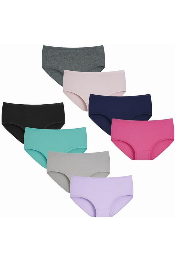 8 pieces Girls Underwear Comfortable Panties for Teens Girls Briefs