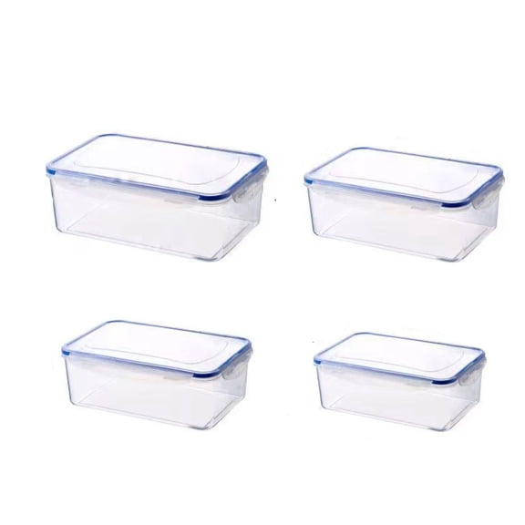 8 pieces storage containers with lids, two pieces each for small + medium + large + extra large sizes