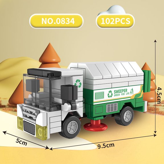 8 puzzle toys, building blocks, sliding cars, city themed simulation vehicles, exquisite interior decorations, holiday gifts