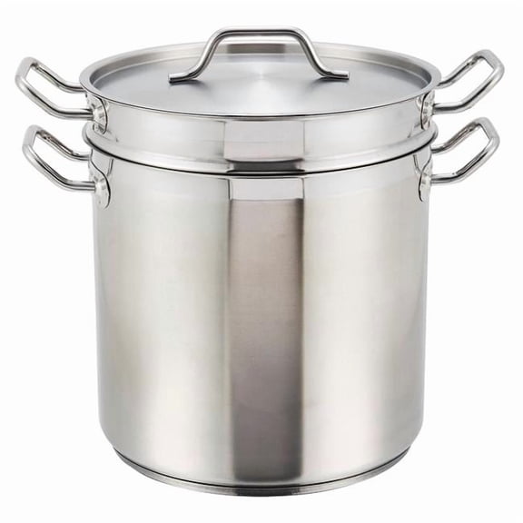 Winco SSDB-8S Stainless Steel Steamer & Pasta Cooker - 8 qt.