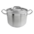 thumbnail image 1 of - 8 qt. Stainless Steel Stock Pot with Lid - Heavy Duty Induction Large Stock Stew Pot Cookware for Simmering Soup Canning Soup Pasta VegetableOven Safe & Induction Ready, 1 of 5