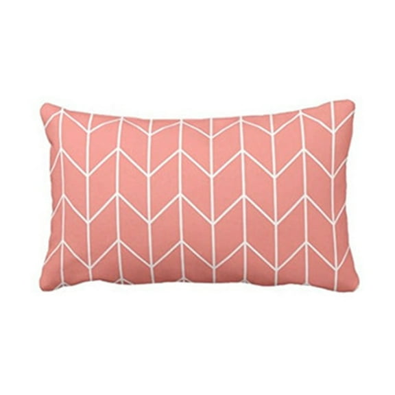 Smile Sunshine Pillow Case Cotton Linen Smile Sunshine Pink Rectangle Cushion Cover Standard Pillowcase for Men Women Home Decorative Sofa Armchair Bedroom Livingroom 12 x 22 inch