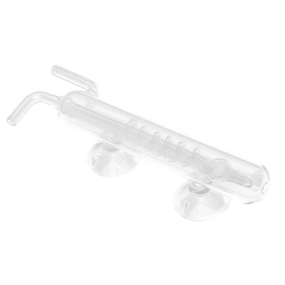 8-spiral CO2 Glass Reactor Diffuser Bubble Counter with Suction Cup for Aquarium