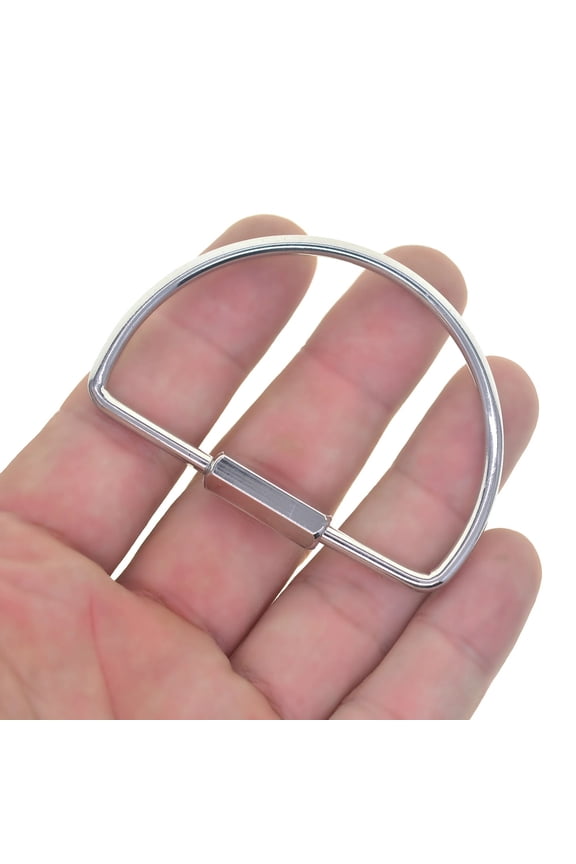 8 style stylish simple design silver plate brass oval Drop rectangle Screw Locking Carabiner Key ring Keychain EDC gift