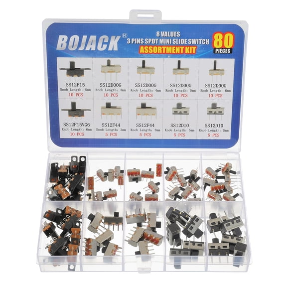 8 value 80 slide switch set mini slide switch 12 small toggle switch small mini vertical panel mount/2 position 3 pin 121512156120012441210