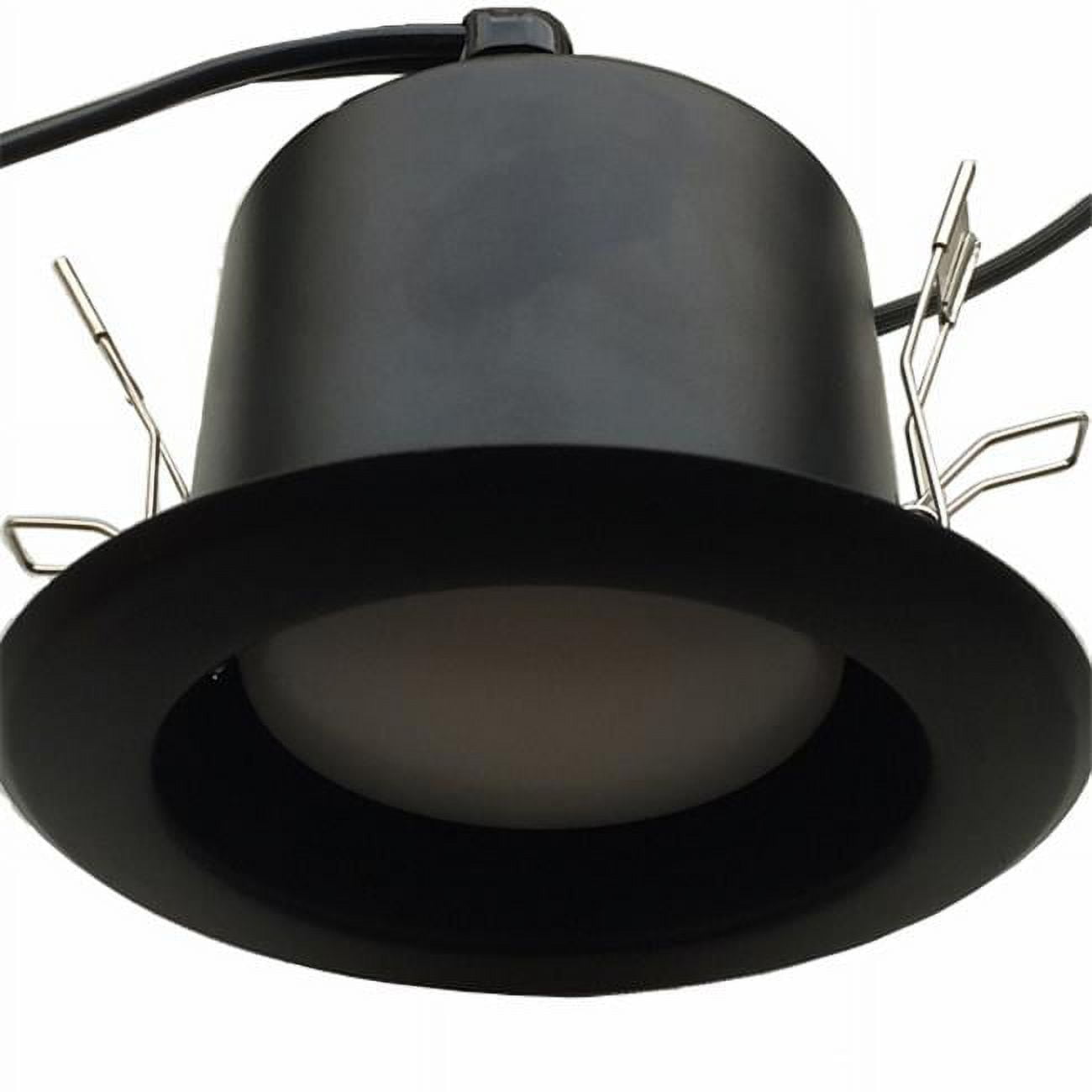 8 watt LED Canister Lights Flange & Clip Black