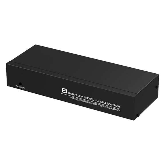 8-way Composite RCA AV Splitter 1X8 Video 1 in 8 out Selector Box Splitter Distributor for STB DVD HDTV