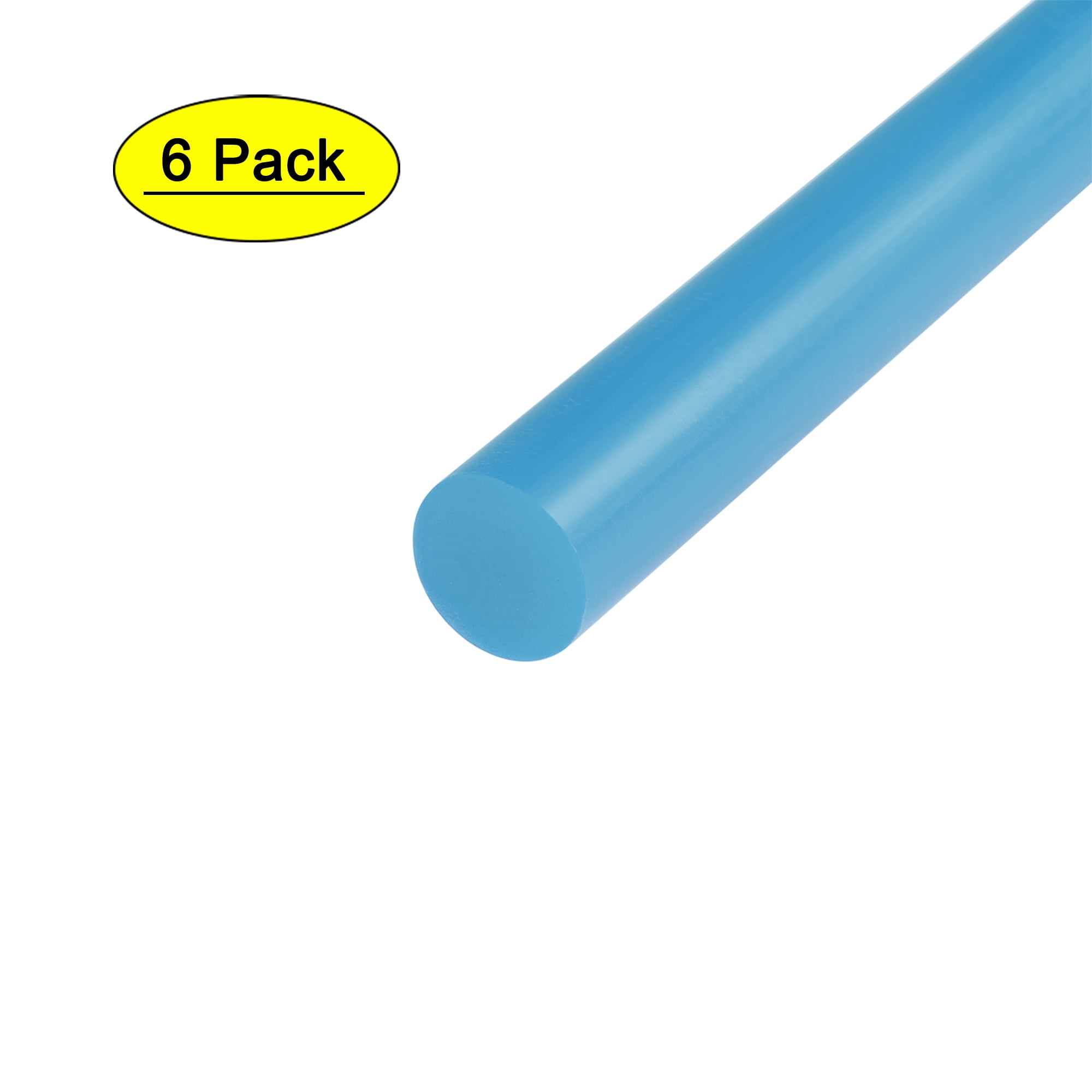 8" x 0.44" Blue Mini Hot Glue Gun Sticks for Glue Guns 6 Pack