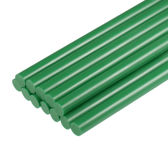 8" x 0.44" Green Mini Hot Glue Gun Sticks for Glue Gun 12 Pack