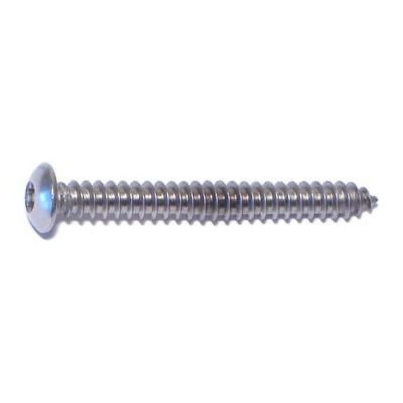 #8 x 1-1/2" 18-8 Stainless Security Button Sheet Metal Screws SMSBSS-066 (8 pcs.)